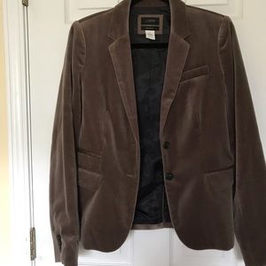 J Crew Schoolboy velvet brown blazer